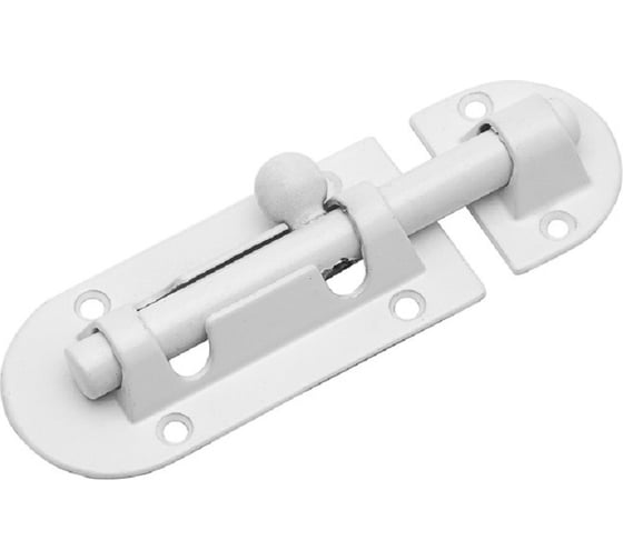 Изображение товара Шпингалет Trodos 01.02 без пружины L80, белый 205053