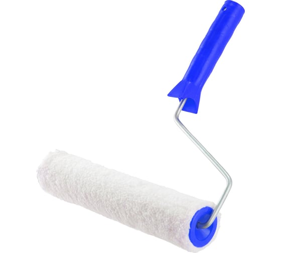 Изображение товара Валик КЭС микрофибра белый, 250 мм в сборе, 48 мм, ворс 7 мм, бюгель 6 мм 10310019