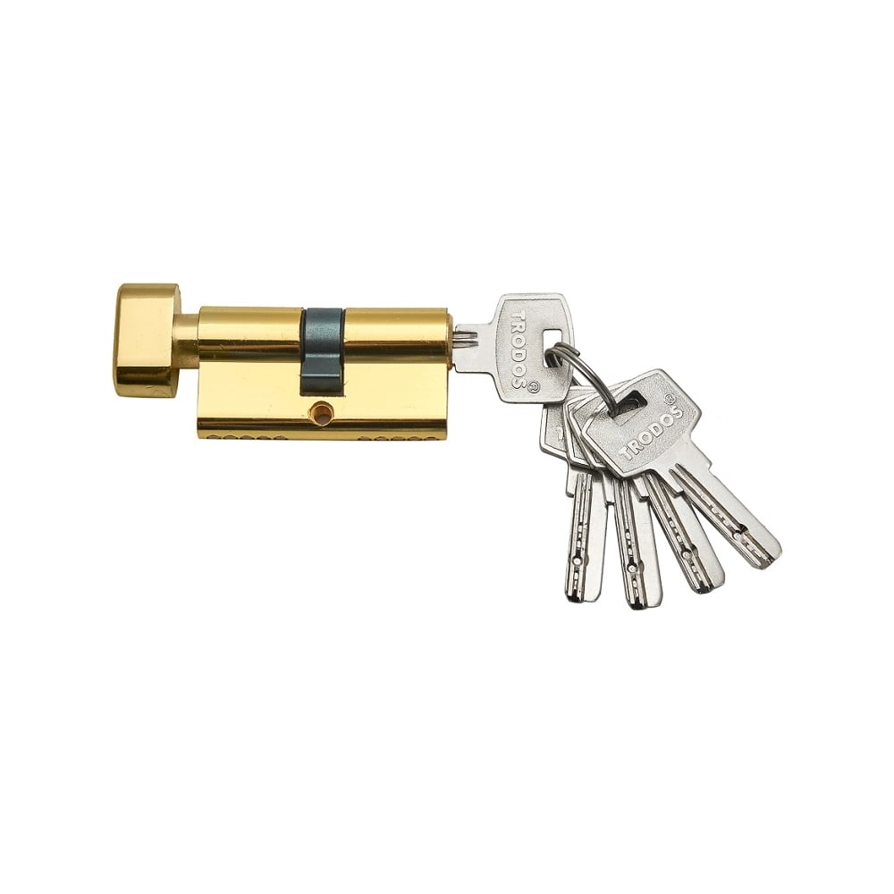 Изображение товара Механизм цилиндровый Trodos ЦМВП 6030/30 сплав ЦАМ 5 ключей золото