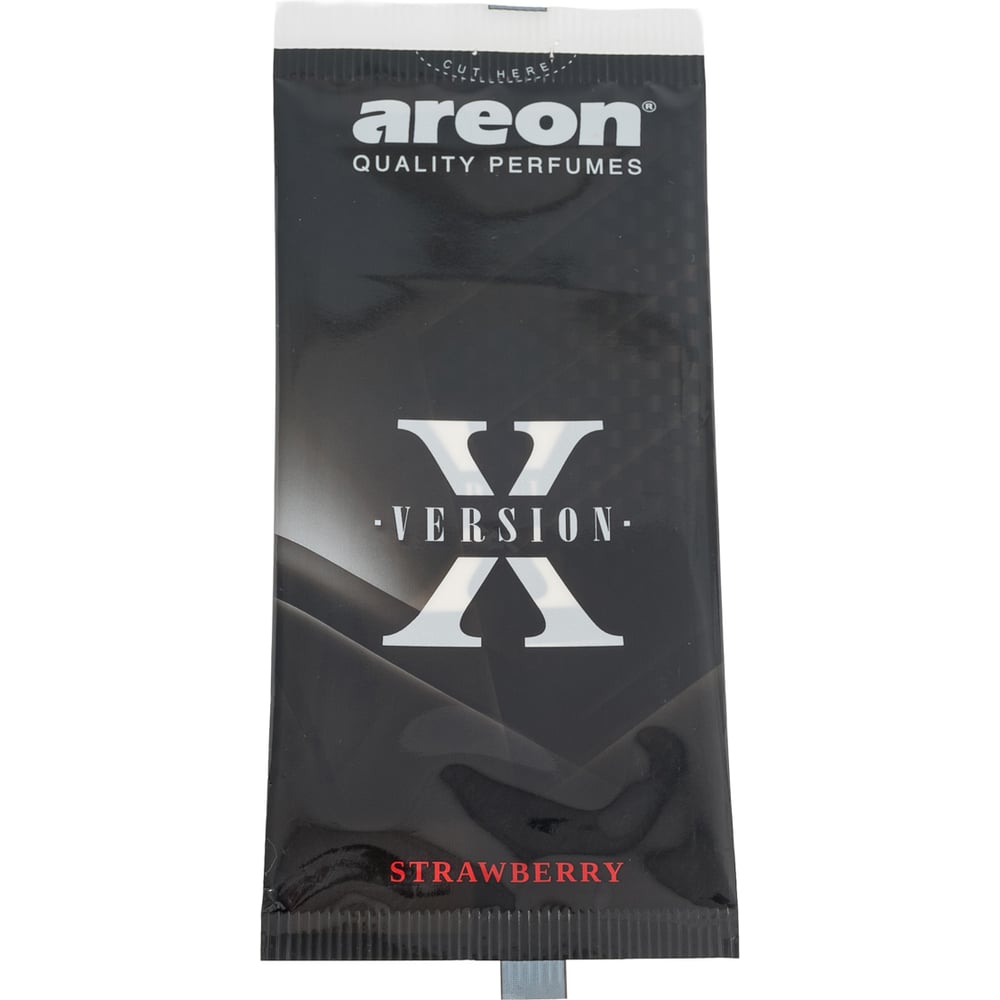 Изображение товара Автомобильный ароматизатор Areon X-VERSION Strawberry AXV06 сухой на зеркало