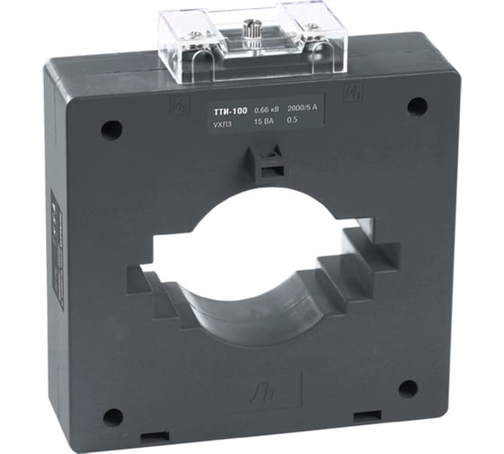 Изображение товара Трансформатор IEK ТТИ-100, 1000/5А, 15ВА, класс точности 0.5, ИЭК, ITT60-2-15-1000