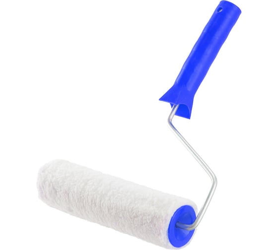 Изображение товара Валик КЭС микрофибра белый, 200 мм в сборе, 48 мм, ворс 7 мм, бюгель 6 мм 10310018