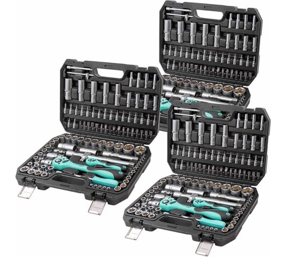 Изображение товара Набор инструментов MAMEDFORCE (3 комплекта) PROFI 108пр. 1/4",1/2"(6гр)(4-32мм) MF-41082-5 ( 3 K-T )(58575) MF-41082-5 / 3 K-T /(58575)