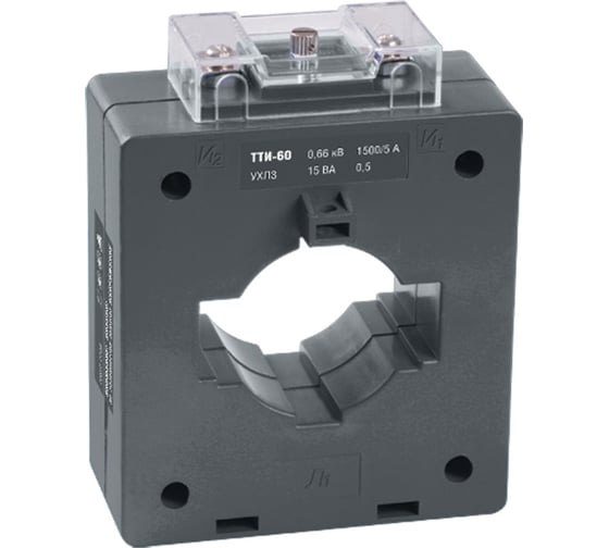 Изображение товара Трансформатор IEK ТТИ-60, 600/5А, 10ВА, класс точности 0.5, ИЭК, ITT40-2-10-0600