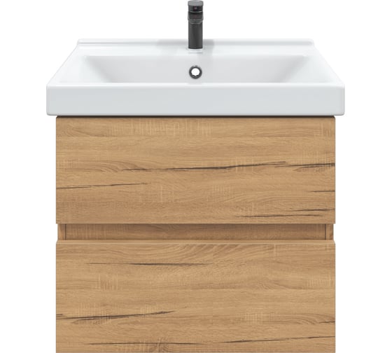 Изображение товара Тумба подвесная Sanstar Lavanti 50 с раковиной Фест 50 (комплект) для ванной комнаты Дуб вотан 438.1-1.4.1.КФЕС