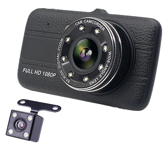 Изображение товара Видеорегистратор Вымпел H-28 2 камеры, FHD 1080p, экран 3.9”, G-сенсор 6080