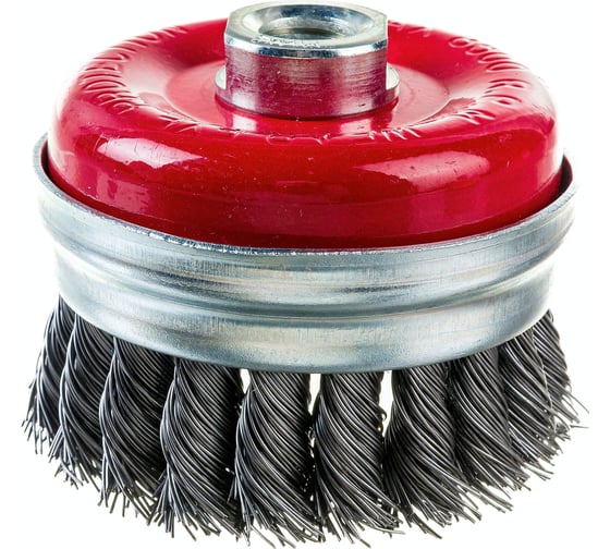 Изображение товара Щетка-крацовка усиленная крученная проволока (80 мм; М14) РемоКолор 45-2-208