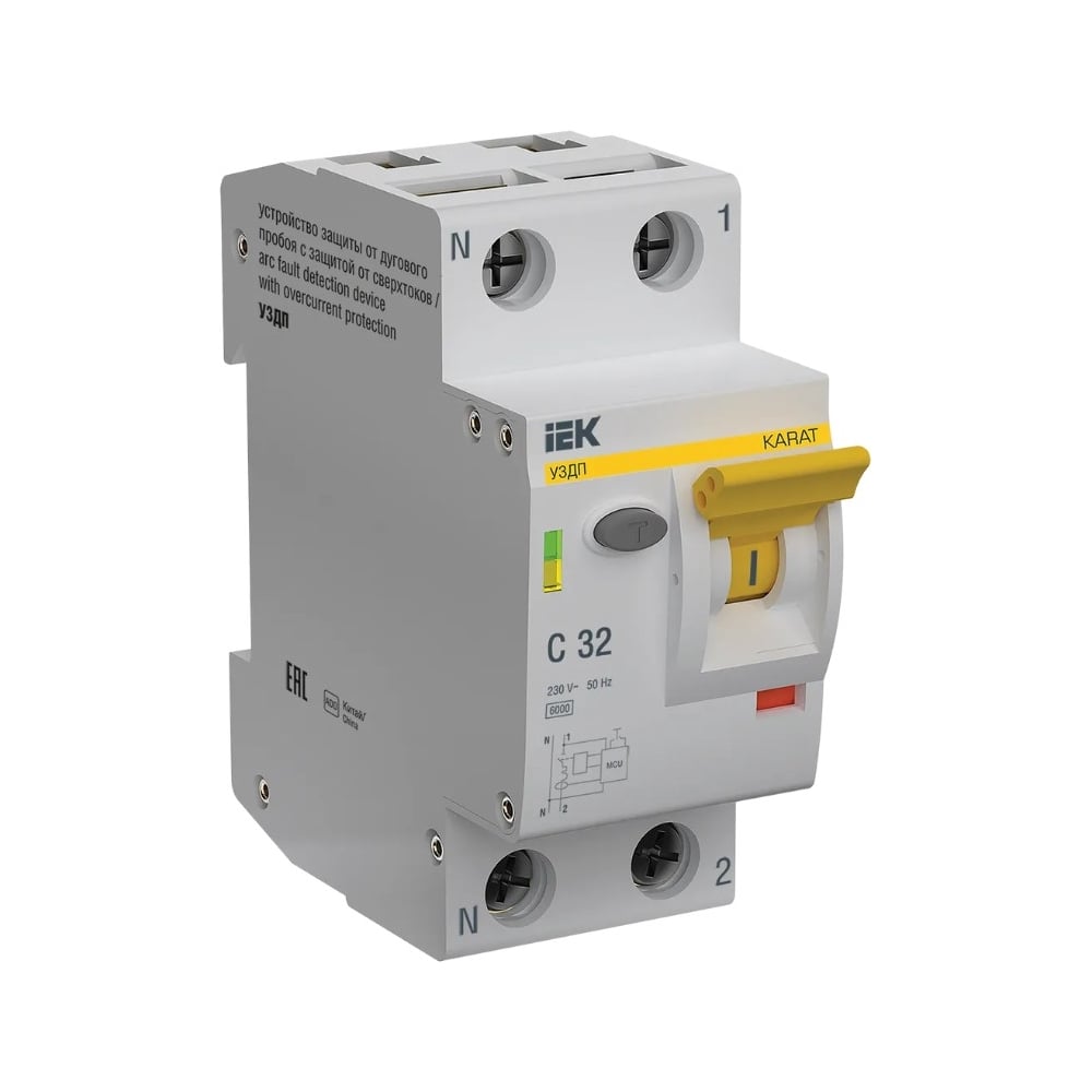 Изображение товара Автоматический выключатель IEK KARAT 1P+N C 32A модульный IP20