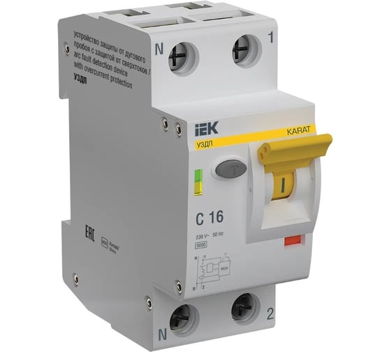 Изображение товара УЗДП c автоматическим выключателем IEK KARAT 1P+N C 16A KA-DP11-1-016-C