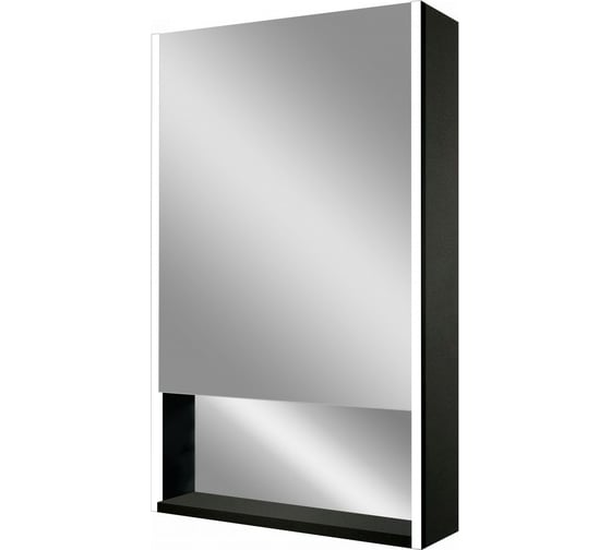 Изображение товара Зеркало-шкаф с подсветкой и полкой Art&Max Foggia AM-Fog-600-800-1D-L-DS-F-Nero
