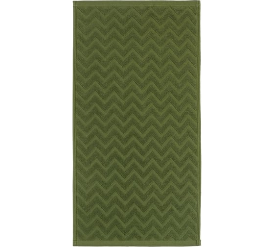 Изображение товара Полотенце махровое LoveLife Zig-Zag 70x130 см, темная трава, 100% хлопок, 450 гр/м2 9097542