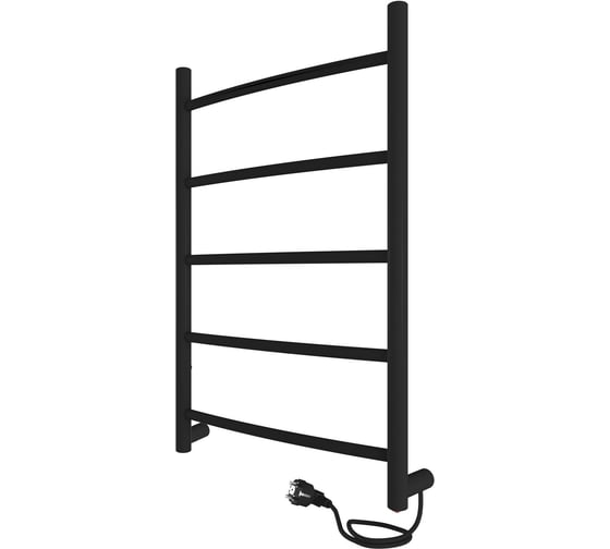 Изображение товара Полотенцесушитель INDIGO Arc electro 60/40 (скр.монтаж, унив.подкл.R/L, черный муар) LCAE60-40BRR