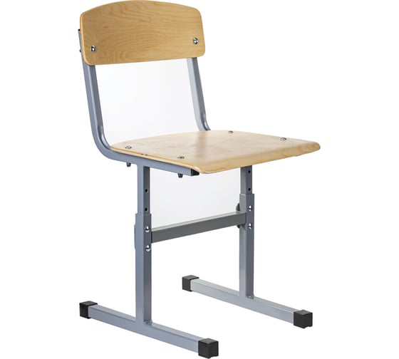 Изображение товара Стул ученический регулируемый ОФИСМАГ Ученик, 380x480x720-800 мм, рост 4-6, серый каркас 531896
