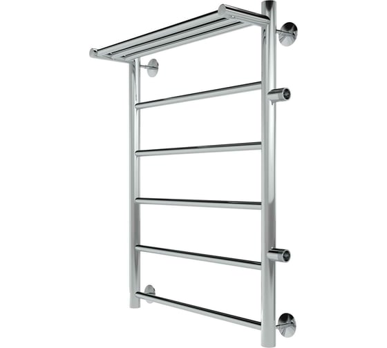 Изображение товара Полотенцесушитель INDIGO Line с полкой 1" - 3/4 - 1/2, 80/50, м/о 50 см, боковое подключение справа LLSHSW80-50R-б/п-50