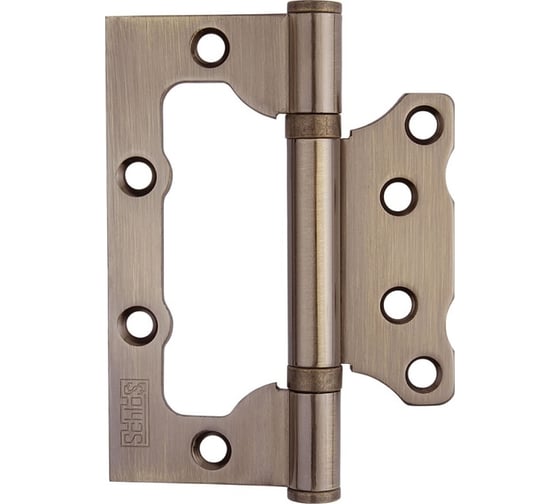 Изображение товара Петля накладная SCHLOSS 04014 "бабочка", д/дверей без притвора, 100x75x2.5 мм, бронза, 2 шт. (10/50) тов-212188