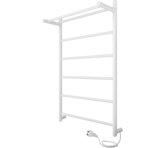 Изображение товара Полотенцесушитель INDIGO Line electro с полкой 80/50, (скр.монтаж, унив.подкл.R/L, белый матовый) LСLE80-50WMPR