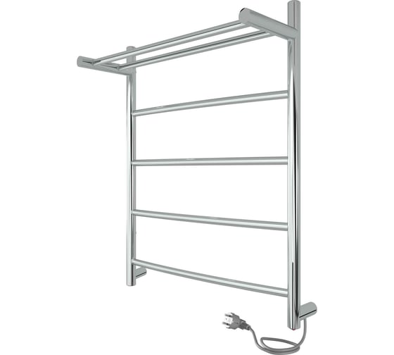 Изображение товара Полотенцесушитель INDIGO Arc electro с полкой, 60/50 (скр.монтаж, унив.подкл.R/L, полиров.) LCAE60-50PR