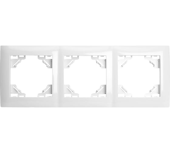 Изображение товара Рамка 3-местная STEKKER серия Эрна Элегант, PFR00-9013-01, белый 49631