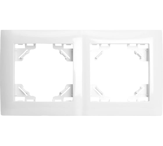 Изображение товара Рамка 2-местная STEKKER серия Эрна Элегант, PFR00-9012-01, белый 49630