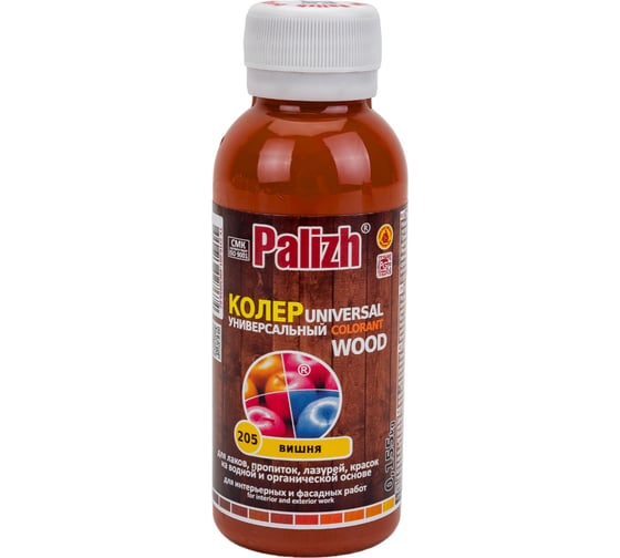 Изображение товара Универсальная колеровочная паста Palizh №205 WOOD 0,1л вишня 11598391