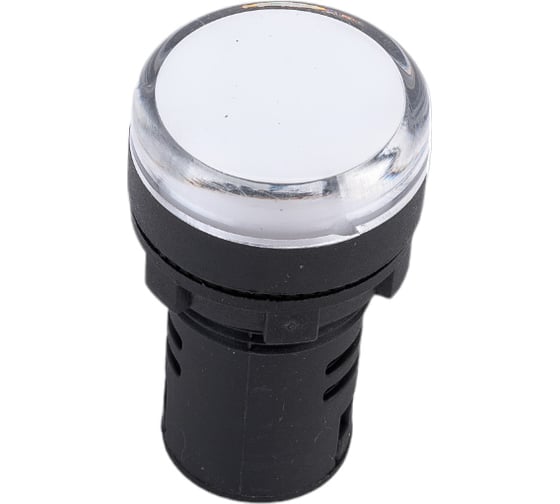 Изображение товара Лампа IEK AD-22DS, сигнальная, белая, светодиодная, 24В. BLS10-ADDS-024-K01