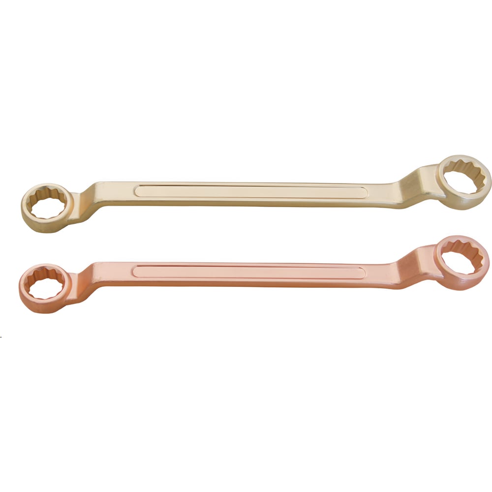 Изображение товара Гаечный накидной двусторонний коленчатый ключ HORTZ 27x30, искробезопасный сплав BeCu 1095197
