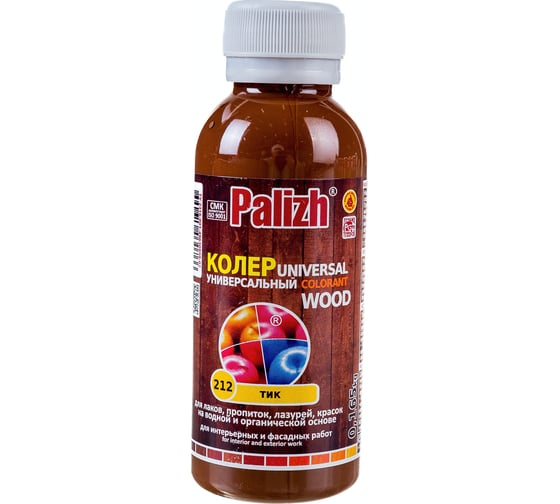 Изображение товара Универсальная колеровочная паста Palizh №212 WOOD 0,1л тик 11598393
