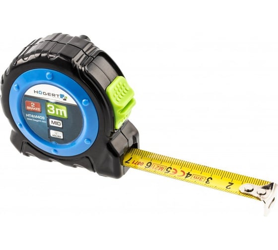 Изображение товара Измерительная рулетка HOEGERT TECHNIK 3 м, 16 мм, сталь HT4M409