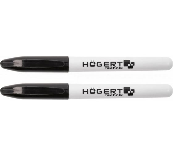 Изображение товара Перманентные маркеры HOEGERT TECHNIK черные, 2 шт. в упаковке HT3B779