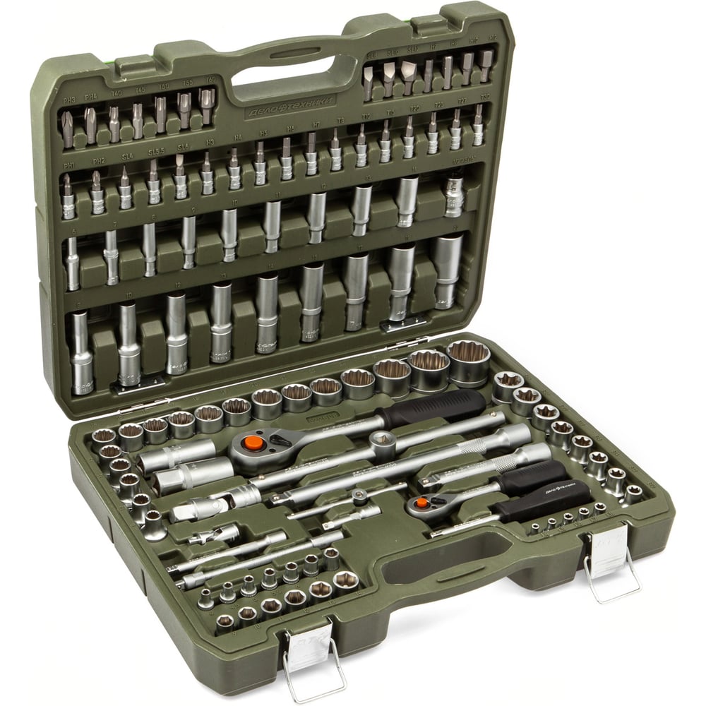 Изображение товара Набор двенадцатигранных головок 108 предметов Дело Техники 1/4 и 1/2 дюйма