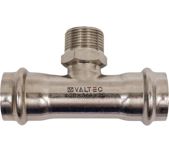 Изображение товара Тройник с наружной резьбой из нержавеющей стали VALTEC 28х3/4 VTi.933.I.280528