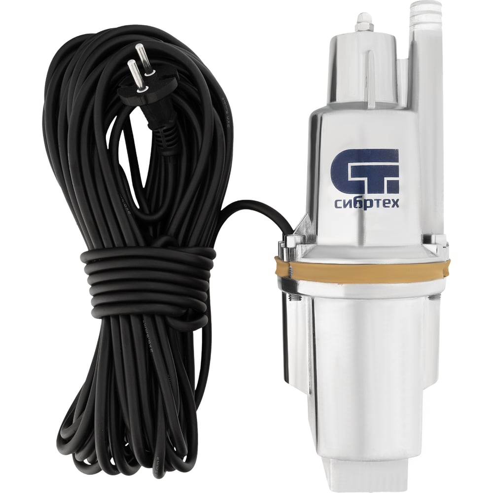 Изображение товара Вибрационный погружной насос СИБРТЕХ СВН300-15 300Вт 75м высоты подъема