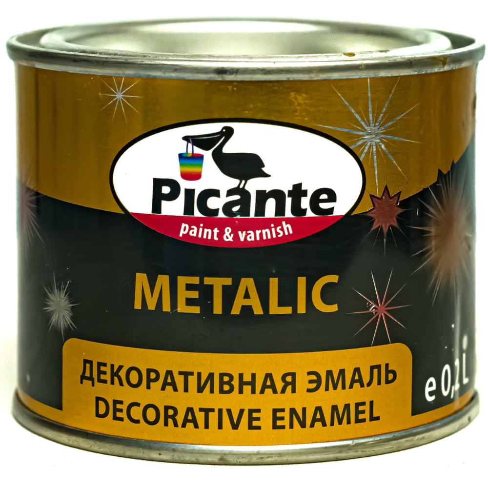 фото Декоративная эмаль picante metalic ral 0212 крупнозернист.серебро 0,2кг 11370-0212.0,2