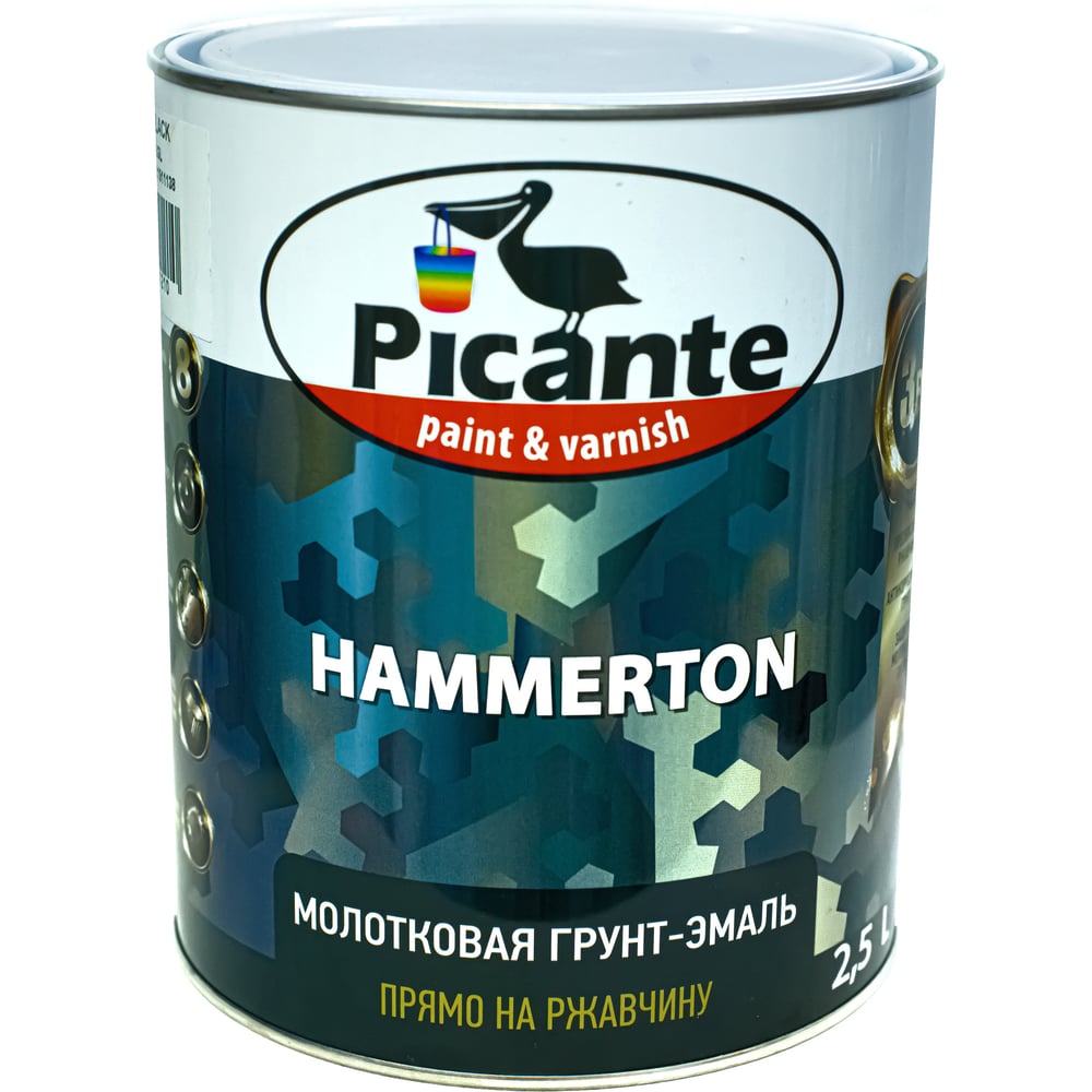 фото Молотковая эмаль picante hammerton 8117 темно-коричневая 2,5кг 10420-8117.gl