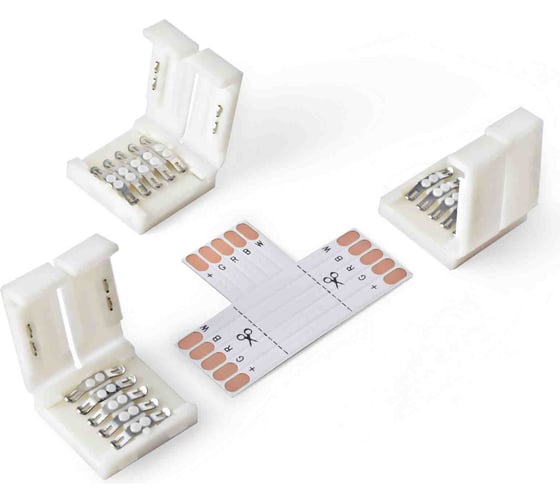 Изображение товара Комплект коннекторов Apeyron для RGBW светод. ленты 12В, IP20, подложка 12мм. / 09-73