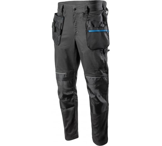 Изображение товара Брюки рабочие HOEGERT TECHNIK WURNITZ эластичные, темно-серые XL (54) HT5K809-XL