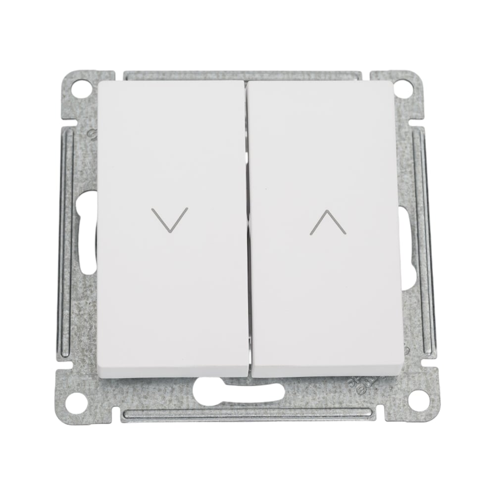 Изображение товара Выключатель 2-клавишный Systeme Electric AtlasDesign Лотос 10А для встраиваемой установки