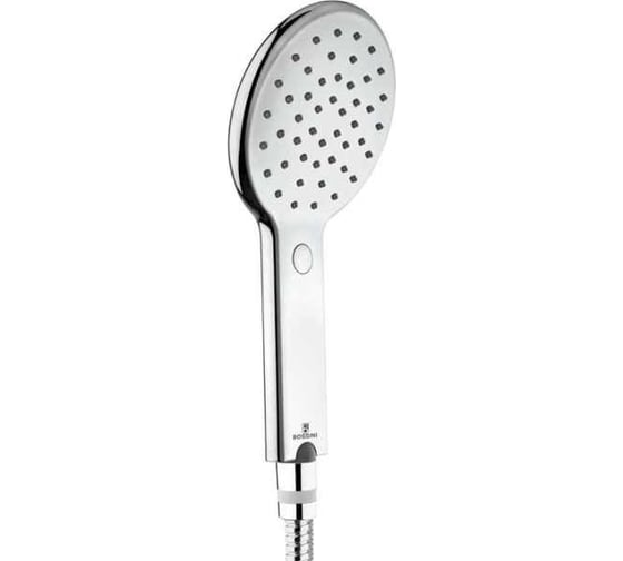 Изображение товара Лейка Bossini Agua Fit Air 120 мм душевая, кнопка напора воды, хром B00172.030