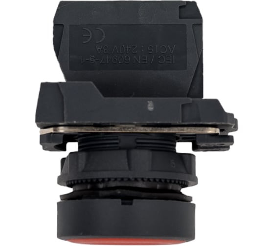 Изображение товара Кнопка модульная Systeme Electric SB5 в сборе 22мм с возвратом пластик 1НЗ красный SE SB5AA42