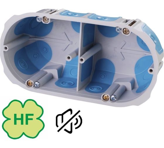 Изображение товара Коробка безгалогеновая установочная огнестойкая KOPOS для полых стен KPL 64-50 / 2LD (NA) 68x138x50мм KPL 64-50/2LD HF_KA