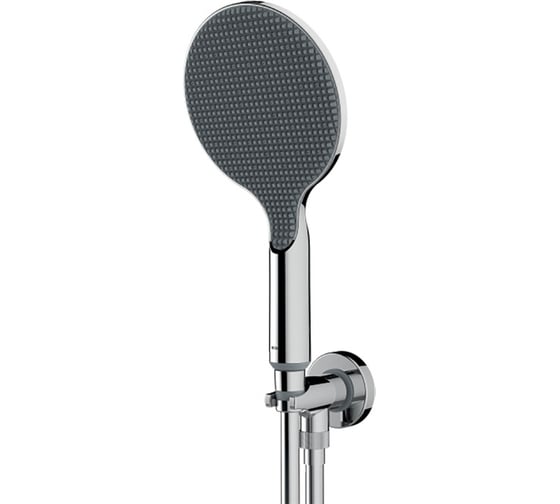 Изображение товара Душ ручной Bossini Apice 140 мм с водорозеткой скрытого монтажа и держателем, шланг Cromolux 1500 мм 1/2, хром CE3002C.030