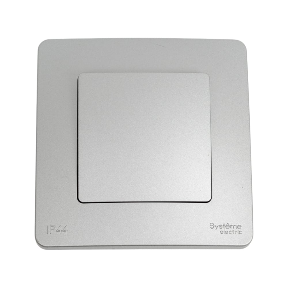 Изображение товара Переключатель Systeme Electric Blanca скрытая установка алюминий 1 клавиша IP44