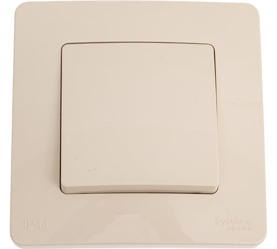Изображение товара Переключатель Systeme Electric Blanca скрытая установка Бежевый 1 клавишный IP44 (сх.6), 10A, 250В BLNVS410607