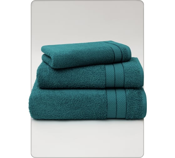 Изображение товара Полотенца махровые Guten Morgen Аликанте, Турмалин (30x50 см, 50x100 см, 70x140 см) НПМ-АлТрм-30-50-70