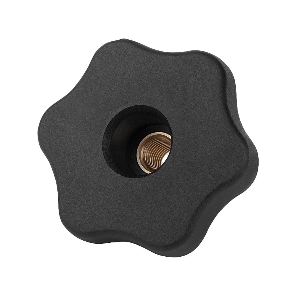 Изображение товара Звездообразная ручка KIPP K1090 55008 латунь термопласт черный M8