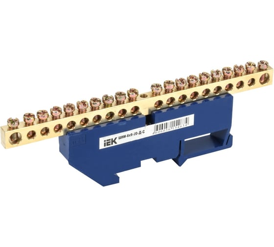 Изображение товара Нулевая шина на DIN-изоляторе IEK ШНИ-6x9-20-Д-С, ИЭК YNN10-69-20D-K07