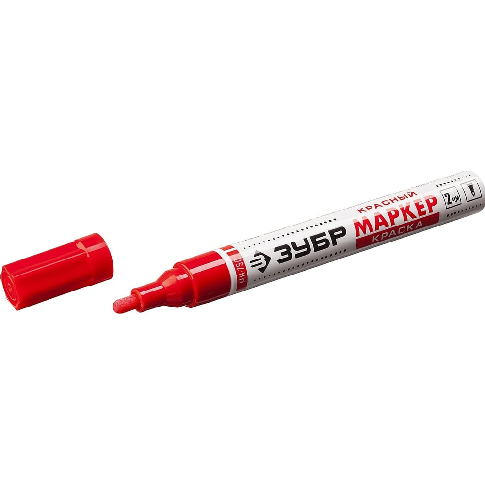 Маркер-краска ЗУБР маркер краска munhwa красный 4 мм