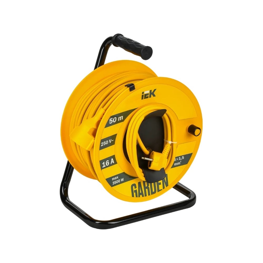 Изображение товара Катушка IEK GARDEN УК50 1 место 2P+PE 3x1,5мм2 50м GD-KP20-16-01-50