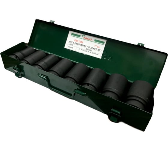 Изображение товара Набор длинных ударных головок (8 шт, 1", 27-41 мм) Hans 88610M