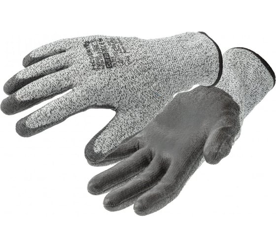 Изображение товара Перчатки рабочие HOEGERT TECHNIK FUHSE HPPE с защитой от порезов, покрыты полиуретаном 11 HT5K763-11